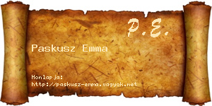Paskusz Emma névjegykártya